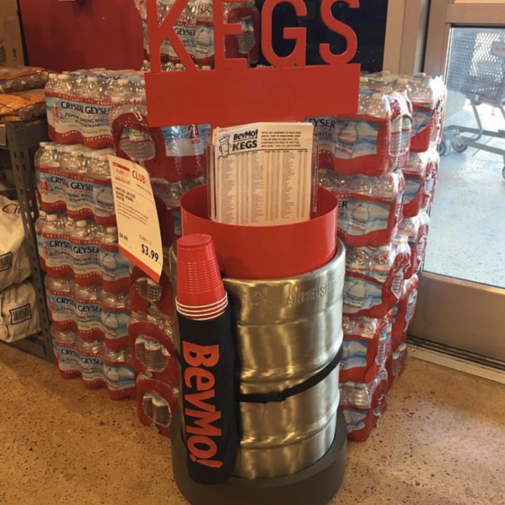 BevMo Keg Buddy promo display